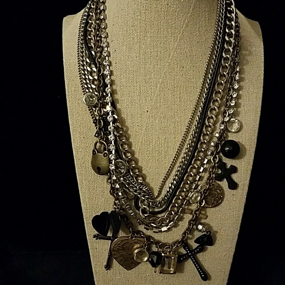 Gothic Multi Chained Necklace From Express - image 1